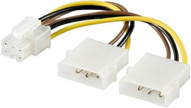 Cablu de alimentare intern 2x5.25  -  PCI Express 6p 0.15m